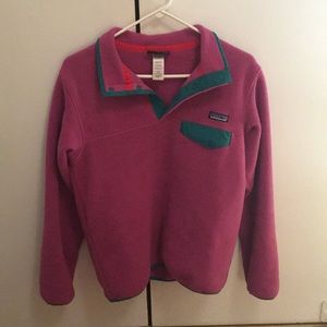 Patagonia Pink Fleece Synchilla Snap-T Pullover